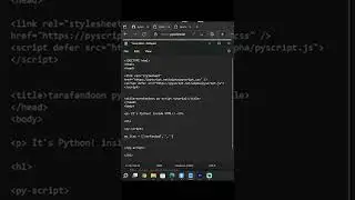 PyScript !!! It's Python! inside HTML!! - run python in your html #pyscript #py_script