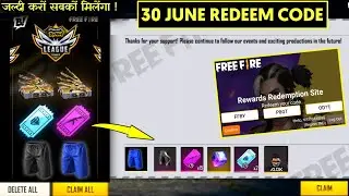 FREE FIRE 30 JUNE REDEEM CODE | FREE FIRE  PRO LEAGUE REDEEM CODE | FREE FIRE BOOYAH LEAGUE EVENT