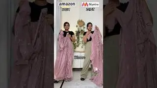 Amazon v/s myntra ready to wear saree ✅ 