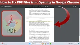 PDF Files Not Opening in Google Chrome? Try This Fixes