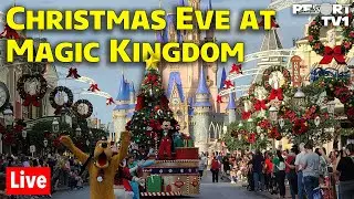 🔴Live: Christmas Eve at Magic Kingdom - Crowd Levels, Christmas Parade & More - Walt Disney World