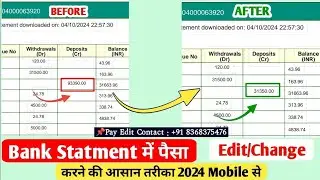 How to edit bank statement |  Bank statement kaise edit kare | can i edit my pdf bank statement?