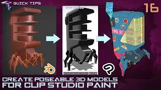 QUICK TIPS | Creating Poseable 3D Models For Clip Studio Paint Using Blender