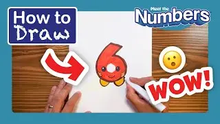 Learn How-to-Draw "6" For Kids | Meet the Numbers | Preschool Prep Company