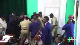 Cartwright Throws Mace Outside Of The House Of Assembly