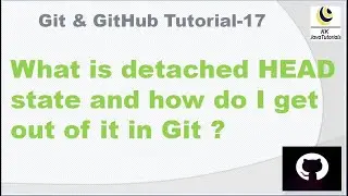 What is detached HEAD state and how do I get out of it in Git || Github || detached HEAD in Git