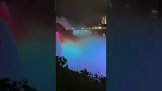 Beautiful Niagara falls illuminations #shorts #illumination #niagarafalls #niagara #niagarafallsusa