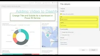 Edit Title for a dashboard tile Power BI