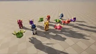 Cartoon Baby Dragons 3d Model [Unreal]