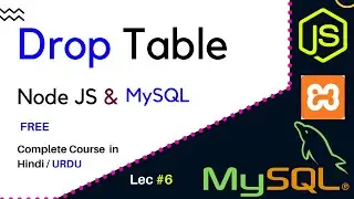 How to Drop Table From database Using Node JS  MySQL