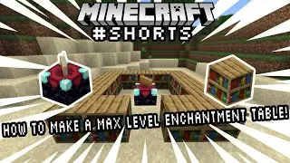 How to Make a Max Level Enchantment Table in Minecraft #shorts