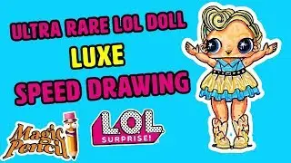 Ultra rare LOL Doll - Luxe 24K Gold | Speed drawing