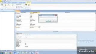 MS Access//Table//How to create table in table design?