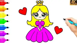 РИСОВАНИЕ ПРИНЦЕССЫ 🧚👗💖 КАК НАРИСОВАТЬ ПРИНЦЕССУ - ДЕВУШКУ-ФЕЮ ЛЕГКО 😍 РИСОВАНИЕ 🌈 ЛЕГКИЕ ЧЕРТЕЖИ