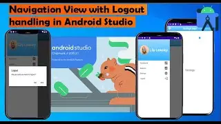 navigation view with logout handling in android studio