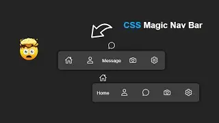 Magic Navigation Menu  using Html CSS | Hover Effects