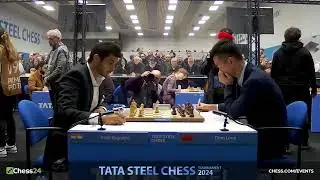 Vidit Santosh Gujrathi vs Ding Liren - Round 1 Tata Steel Chess 2024 || King Sacrifice