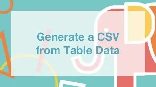 Generate a CSV from Table Data in PostgreSQL