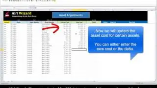 API Wizard - Fixed Asset Adjustments