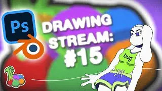 Animating Bug, Drawing 20 poses, & Photoshop Collage - Stream #15