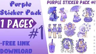 PURPLE STICKER PACK #1 | FREE STICKER