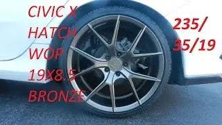 civic x hatch wop w/ 19x8.5 bronze verde v99  38mm offset