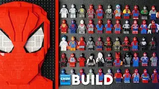 55 SPIDER-MAN LEGO Minifigures! - SPIDER BOOK Speed Build! - Marvel - Unofficial LEGO | Beat Build