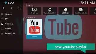 How to save youtube playlist locally in Kodi 18 without login to youtube