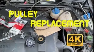 How to replace a pulley on a Audi A4 2000-2005 and other VAG models