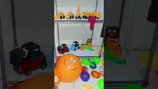 Balloons, contractor cars and colorful balls part 70 #shorts #balloons #contractor