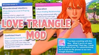 love triangle mod / add realism to romance & relationships! | sims 4 mod review