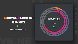 How To Make a Advanced Clock in VB.NET||Morden UI Design||VB.NET Tutorial