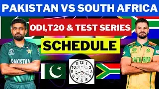 Pakistan vs South Africa series schedule | Pakistan tour of South Africa 2024 Schedule | Pak vs Sa l