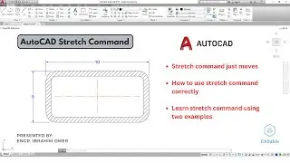 AutoCAD Stretch Command | How to use stretch command correctly | Stretch command just moves