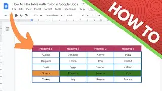 How to Fill a Table with Color in Google Docs