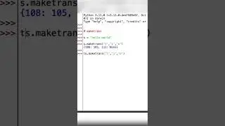 Python string method - Maketrans & Translate. Full video link in comment.