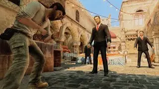 Uncharted 3 PS5 - Yemen Market Fight [4K HDR]