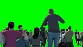 Green Screen Crowd People Cheer Acclaim Concert - Footage PixelBoom