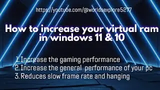 how to increase virtual RAM in windows 11 & 10 and boost performance in your pc.