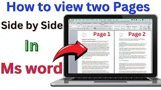 how to view two pages side by side in microsoft word | two page view in word | microsoft word