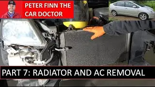 How to replace Toyota Prius 1.5 engine. Years 2002 to 2009. PART 7: Radiator and AC removal