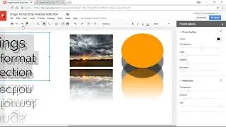 Google Drawings image shape text format drop shadow reflection