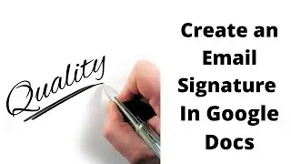 Create Stunning Gmail Signatures with Google Docs – Easy & Professional!