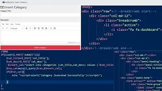 54. Create Insert Category Page  Using PHP & MySQL