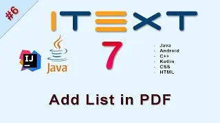 #6 Add List in PDF : iText Java Tutorial