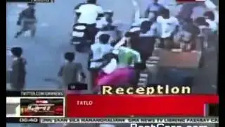 Filipinos on a Motorcycle Crash Square Into a Wall