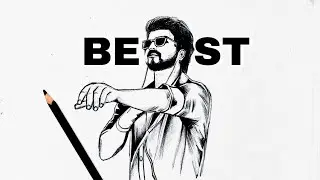 Thalapathy Vijay Drawing | Thalapathy Vijay | Thalapathy Vijay Drawing Beast | Thalapathy Vijay Art