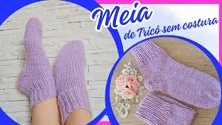 Meia de Tricô Sem Costura