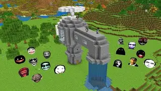 Survival Faucet House With 100 Nextbots in Minecraft - Gameplay - Coffin Meme