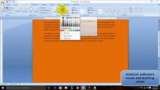 How to change the color of page in ms word